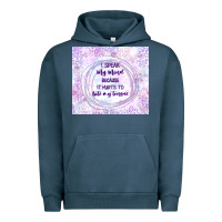 Pigment Midnight Navy it hurts to bite my tongue Urban Hoodie - TumblerDesignByShophia