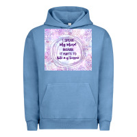 Pigment Pebble Blue it hurts to bite my tongue Urban Hoodie - TumblerDesignByShophia