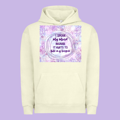 It Hurts To Bite My Tongue Urban Hoodie Designed By Tumblerdesignbyshophia