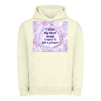 Pigment Pistachio it hurts to bite my tongue Urban Hoodie - TumblerDesignByShophia
