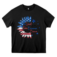 Black land of the free because of the brave Heavy Core Tee - MaliasSmallBusiness