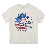Land Of The Free Because Of The Brave Heavy Core Tee | Teevron