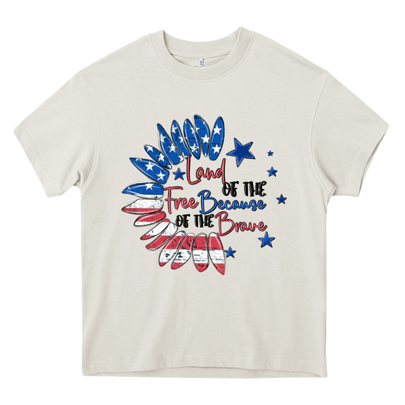 Land Of The Free Because Of The Brave Heavy Core Tee by MaliasSmallBusiness | Teevron