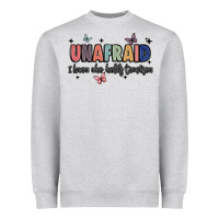 Heather Grey unafraid Heavyweight Sweatshirt - JahusDesignShop