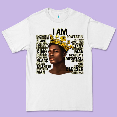 Premium Tee afro man black king i am