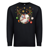 Black Baseball Horn Christmas Premium Sweatshirt - BundleAndBundleShop