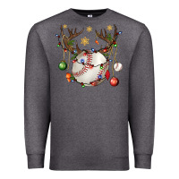 Charcoal Heather Baseball Horn Christmas Premium Sweatshirt - BundleAndBundleShop