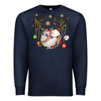 Navy Baseball Horn Christmas Premium Sweatshirt - BundleAndBundleShop