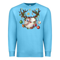 Ocean Blue Baseball Horn Christmas Premium Sweatshirt - BundleAndBundleShop