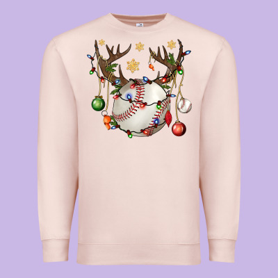 Baseball Horn Christmas Premium Sweatshirt Designed By Bundleandbundleshop