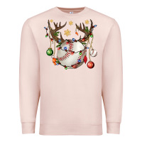 Pale Pink Baseball Horn Christmas Premium Sweatshirt - BundleAndBundleShop