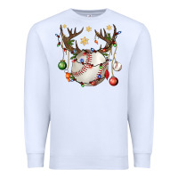 White Baseball Horn Christmas Premium Sweatshirt - BundleAndBundleShop