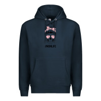 Navy Pink Flower Mom Skull Premium Hoodie - Bettercallsaul
