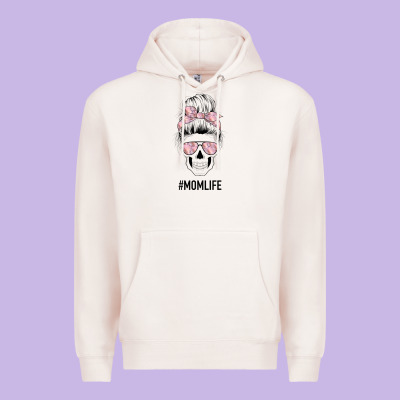 Pink Flower Mom Skull Premium Hoodie Designed By Bettercallsaul