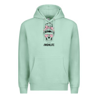 Seafoam Pink Flower Mom Skull Premium Hoodie - Bettercallsaul