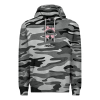 Slate Camo Pink Flower Mom Skull Premium Hoodie - Bettercallsaul