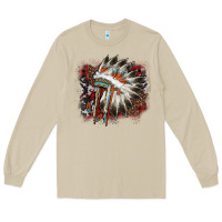 Mushroom İndian Headress Cowhide Long Sleeve Tee - AdoDesignShop
