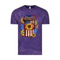 Cloud Purple 4th of july coffee cup Vintage Tee - JahusDesignShop