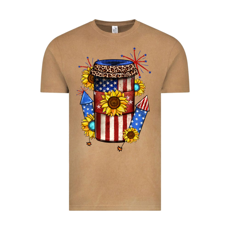 4th Of July Coffee Cup Vintage Tee by JahusDesignShop | Teevron