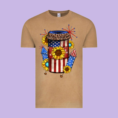 4th Of July Coffee Cup Vintage Tee Designed By Jahusdesignshop