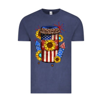 Vintage Denim 4th of july coffee cup Vintage Tee - JahusDesignShop