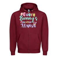 Burgundy every bunny's favorite mama Zipper Hoodie - MaliasSmallBusiness