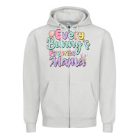 Dove Grey every bunny's favorite mama Zipper Hoodie - MaliasSmallBusiness