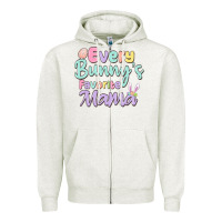 Oatmeal Heather every bunny's favorite mama Zipper Hoodie - MaliasSmallBusiness