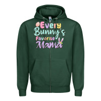 Sports Green every bunny's favorite mama Zipper Hoodie - MaliasSmallBusiness