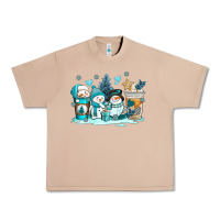 Burro winter snowman coffee cups Urban Heavy Tee - AdoDesignShop