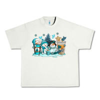 Pistachio winter snowman coffee cups Urban Heavy Tee - AdoDesignShop