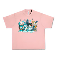 Salmon winter snowman coffee cups Urban Heavy Tee - AdoDesignShop