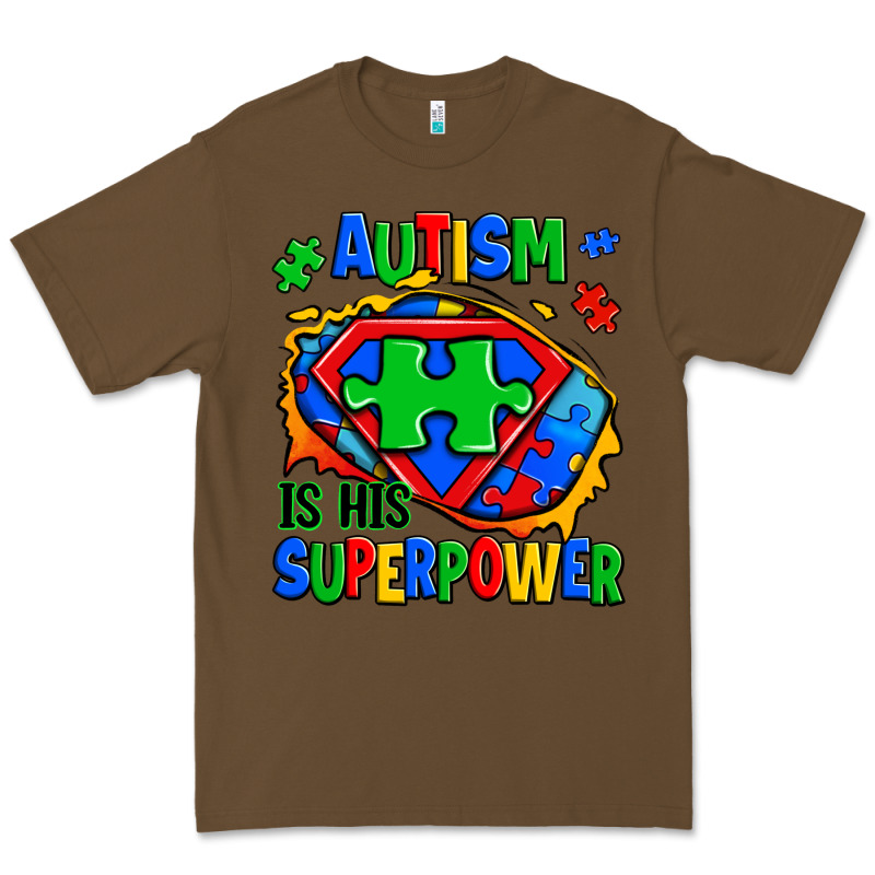 Autism Is His Superpower Ripped Premium Tee by Zillion Design Studio | Teevron