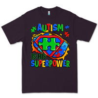 Plum autism is his superpower ripped Premium Tee - Zillion Design Studio