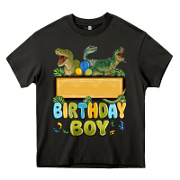Asphalt customized dinosaur birthday boy Heavy Core Tee - MaliasSmallBusiness