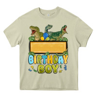 Customized Dinosaur Birthday Boy Heavy Core Tee | Teevron