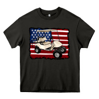 Asphalt golf cart american flag Heavy Core Tee - Artiststas