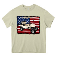 Mossy golf cart american flag Heavy Core Tee - Artiststas