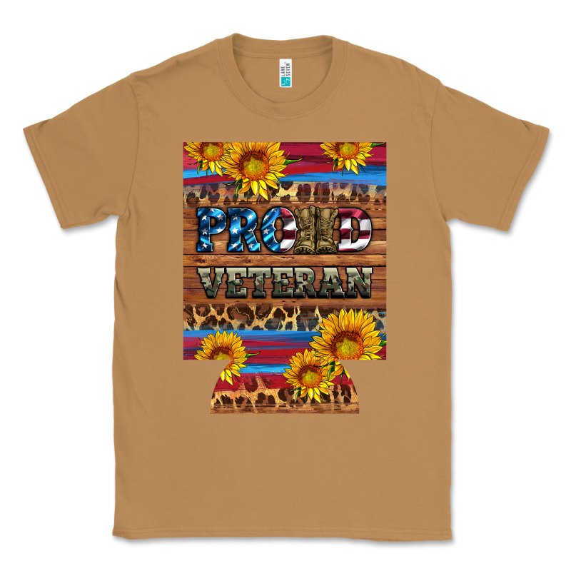 Proud Veteran  12 Oz Regular Can Cooler Classic Tee by Artiststas | Teevron