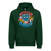 Forest Green American honey smiley Urban Hoodie - HowdyJamesFarm