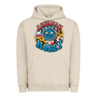 Pigment French Oak American honey smiley Urban Hoodie - HowdyJamesFarm