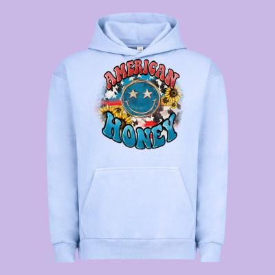 American Honey Smiley Urban Hoodie Designed By Howdyjamesfarm