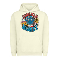 Pigment Pistachio American honey smiley Urban Hoodie - HowdyJamesFarm