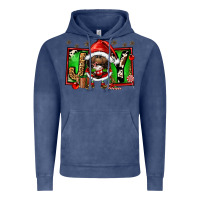 Vintage Denim joy afro santa gnomes Vintage Hoodie - FaDigitalArtStudio