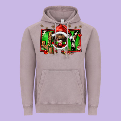 Joy Afro Santa Gnomes Vintage Hoodie Designed By Fadigitalartstudio