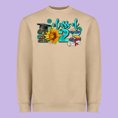 Western Sunflower Class Of 2023 Heavyweight Sweatshirt Designed By Adodesignshop
