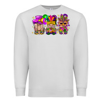 Dove Grey Mardi Gras Gnomies Cakes Flowers And Balloon Premium Sweatshirt - BundleAndBundleShop
