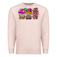 Pale Pink Mardi Gras Gnomies Cakes Flowers And Balloon Premium Sweatshirt - BundleAndBundleShop