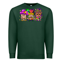 Sports Green Mardi Gras Gnomies Cakes Flowers And Balloon Premium Sweatshirt - BundleAndBundleShop