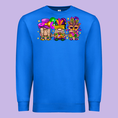 Mardi Gras Gnomies Cakes Flowers And Balloon Premium Sweatshirt Designed By Bundleandbundleshop